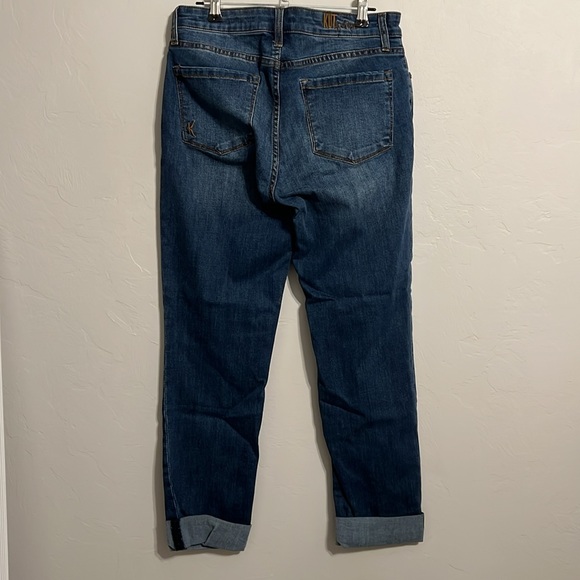 KUT from the Kloth Carrie Roll Cuff Boyfriend Straight Jeans - Picture 3 of 6